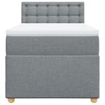 vidaXL Sommier à lattes de lit avec matelas gris clair 80x200 cm tissu