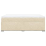 vidaXL Sommier à lattes de lit avec matelas crème 120x190 cm tissu
