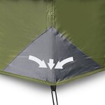 vidaXL Tente familiale 10 personnes vert libération rapide imperméable