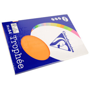 Ramette 50 Feuilles Papier 160g A4 210x297 mm Certifié FSC clémentine TROPHÉE