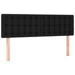 vidaXL Sommier à lattes de lit avec matelas Noir 140x200 cm Tissu
