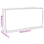 vidaXL Coussin de palette pour dossier Crème 80x40x12 cm Tissu Oxford