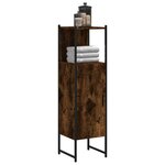 vidaXL Armoire de salle de bain chêne fumé 33x33x120 5 cm