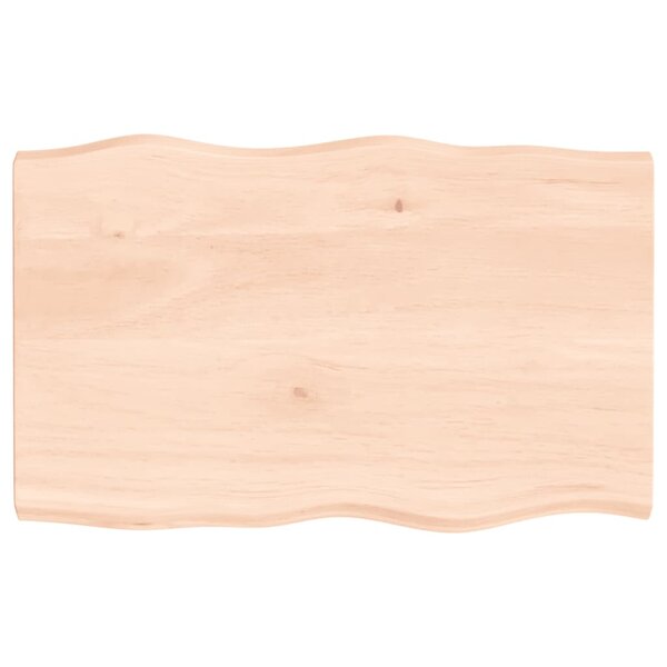 vidaXL Dessus de table bois massif non traité bordure assortie