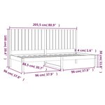 vidaXL Lit de jour 90x200 cm Bois de pin massif