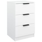 vidaXL Tables de chevet 2 Pièces Blanc 40x36x65 cm