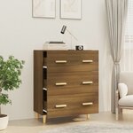 vidaXL Buffet Chêne marron 70x34x90 cm Bois d'ingénierie