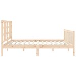 vidaXL Cadre de lit avec tête de lit 200x200 cm bois massif