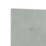 Tête de lit en velours gris clair capitonnée 160 cm