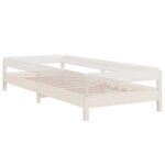 vidaXL Lit empilable sans matelas blanc 90x190 cm bois de pin massif