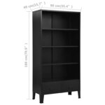 vidaXL Bibliothèque industrielle Noir 90x40x180 cm Acier