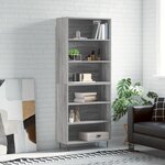 vidaXL Buffet sonoma gris 69 5x32 5x180 cm bois d'ingénierie