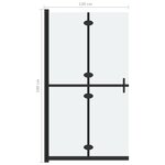 vidaXL Paroi de douche pliable Verre ESG dépoli 120x190 cm