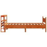 vidaXL Cadre de lit avec tête de lit cire marron 90x200 cm bois de pin