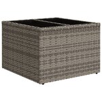 vidaXL Salon de jardin avec coussins 7 Pièces gris résine tressée