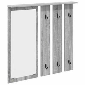 vidaXL Porte-manteau mural avec étagère Sonoma gris 84 x 10 x 80 cm