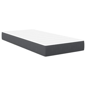 vidaXL Matelas à ressorts ensachés Gris Foncé Mi-ferme 80x200x20 cm Tissu
