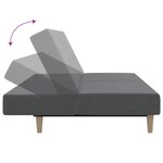 vidaXL Canapé-lit à 2 places gris clair tissu