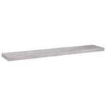vidaXL Étagères murales flottantes 2 Pièces gris béton 120x23 5x3 8cm MDF