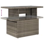 vidaXL Ensemble de canapés de jardin 6 pièces avec coussins gris poly rotin