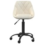 Vidaxl chaise de salle à manger crème velours
