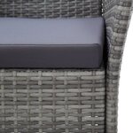 vidaXL Ensemble à manger d'extérieur 7Pièces coussins Résine tressée Gris