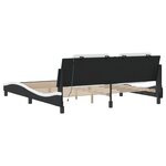 vidaXL Cadre de lit avec lumière LED noir blanc 180x200 cm similicuir