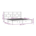 vidaXL Cadre de lit sans matelas Gris Bois de pin massif 200x200 cm