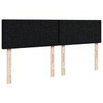 vidaXL Sommier à lattes de lit avec matelas Noir 160x200 cm Tissu