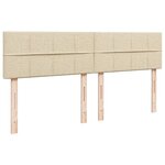 vidaXL Sommier à lattes de lit avec matelas Crème 180x200 cm Tissu