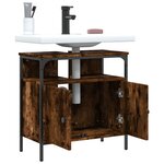 vidaXL Armoire lavabo de salle de bain chêne fumé 60x30x60 cm