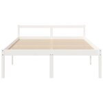 vidaXL Lit pour personne âgée blanc 150x200 cm bois de pin massif