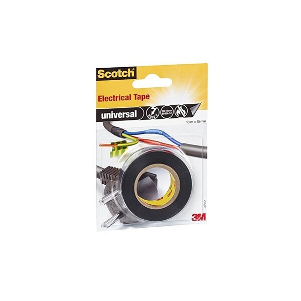 Scotch ruban isolant universel, 15 mm x 10 mm, noir