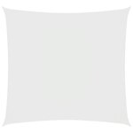 vidaXL Voile de parasol tissu oxford carré 7x7 m blanc