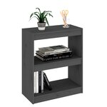 vidaXL Bibliothèque/Séparateur de pièce Gris 60x30x71 5 cm Pin massif
