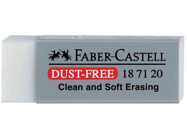 Gomme Plastique DUST-FREE Sans PVC 62x22x13mm Gris FABER-CASTELL