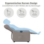 vidaXL Fauteuil inclinable taupe tissu