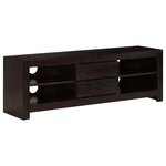 vidaXL Meuble TV Bois d'acacia massif 120 x 30 x 40 cm Marron foncé