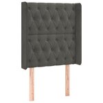 vidaXL Sommier à lattes de lit matelas LED Gris foncé 80x200cm Velours