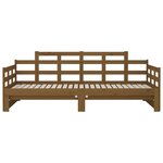 vidaXL Lit coulissant Marron miel Bois de pin solide 2x(90x190) cm