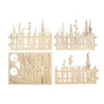 Clôture en bois à décorer 51 x 15 cm