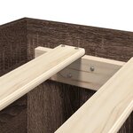 vidaXL Cadre de lit et tête de lit sans matelas chêne marron 75x190 cm