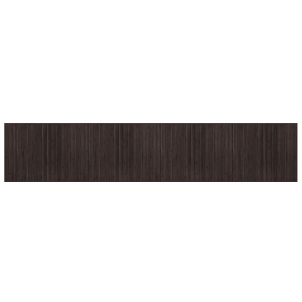 vidaXL Tapis rectangulaire marron foncé 80x400 cm bambou
