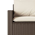 vidaXL Ensemble à manger de jardin avec coussins 2 Pièces marron rotin
