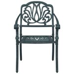 vidaXL Chaises de jardin lot de 2 vert aluminium coulé