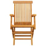 vidaXL Chaises de jardin avec coussins taupe lot de 6 Bois teck massif