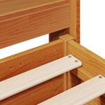 vidaXL Cadre de lit sans matelas cire marron 200x200cm bois pin massif