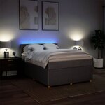 vidaXL Sommier à lattes de lit avec matelas Taupe 160x200 cm Tissu