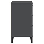 vidaXL Table de chevet VIKEN gris anthracite bois d'ingénierie