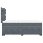 vidaXL Sommier à lattes de lit avec matelas Gris foncé 100x200 cm